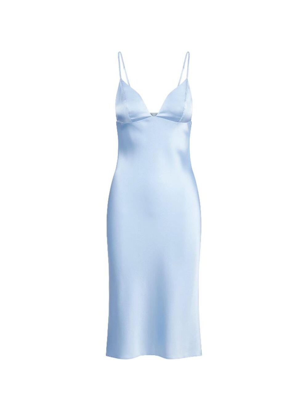 SKIMS Silk Midi Dress Glacier Size M NWT